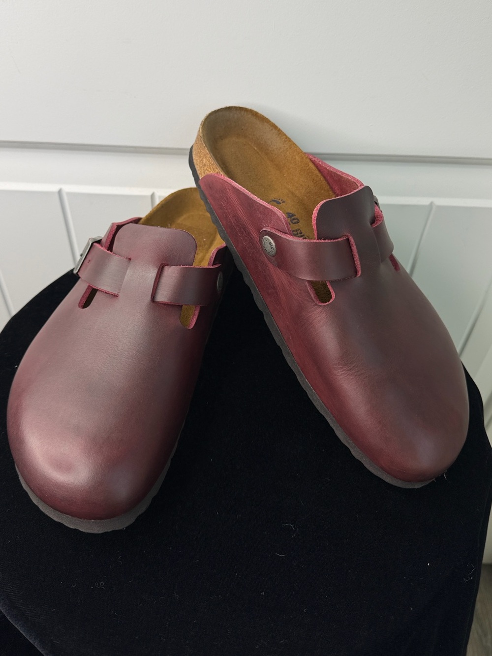 Birkenstocks Bordeaux Bostons Size 40